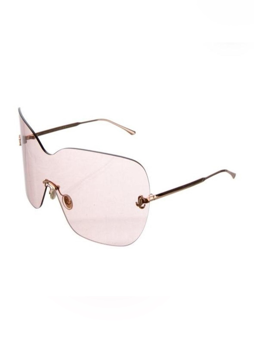 Jimmy Choo Pink Zelma Oversized Shield No-Glare Sunglasses